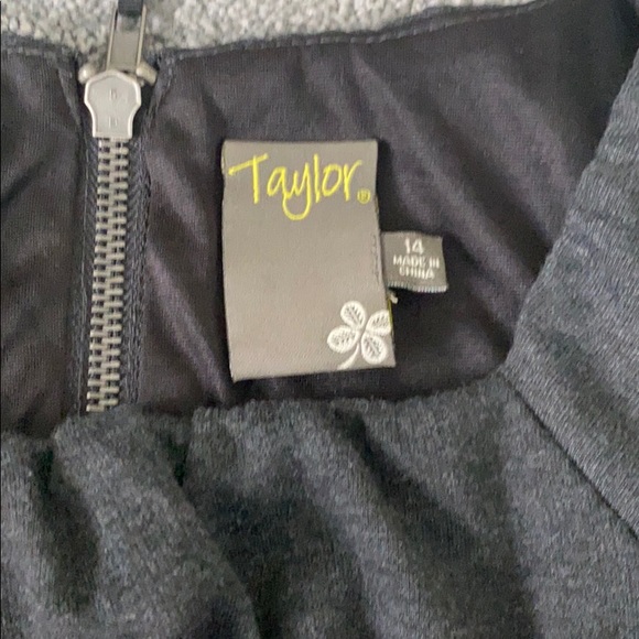 TAYLOR CHARCOAL GRAY DRESS SZ 14 NWOT - Picture 5 of 7